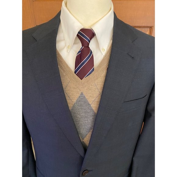 Jos. A. Bank 100% Wool Sport Coat Men 43LG Charcoal Two-Button‎ Blazer Jacket - Picture 4 of 16